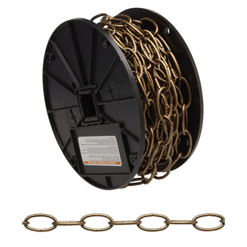 Chaîne d&eacute;corative, Acier au carbone, #10 x 60' (18,3 m) l, Charge d'utilisation 35 lb (0,0175 tonne) Distribution Jean Lapalme