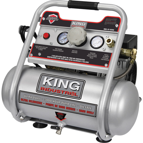 Compresseur &agrave; air sans huile, &eacute;lectrique, 2 gal. (2,4 gal. US), 125 PSI, 120/1 V Distribution Jean Lapalme