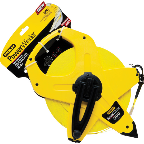 Long ruban &agrave; mesurer PowerWinder, 1/2" x 300', Marques de goujon Imp&eacute;rial Distribution Jean Lapalme