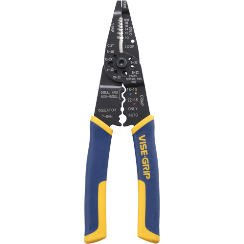 Wire Stripper/Crimper/Cutter Multi-Tool, 8-1/2" L, 10 - 22 AWG Distribution Jean Lapalme