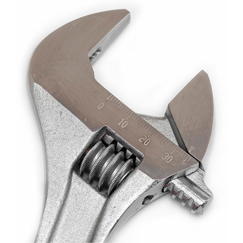 Cl&eacute; &agrave; molette — en boîte, 10" lo, la max. 1-5/16"/34 mm, Chrome Distribution Jean Lapalme