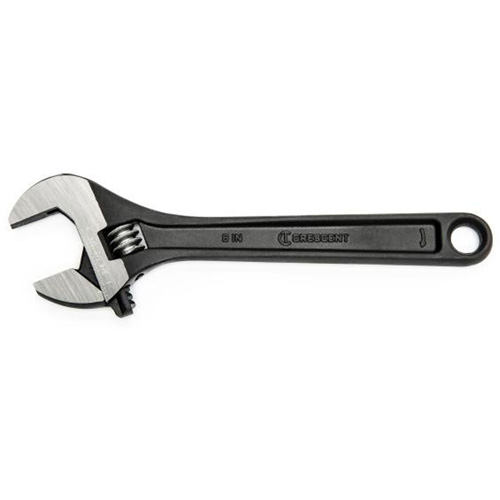 Cl&eacute; &agrave; molette, 8" lo, la max. 1-1/8", Oxyde noir Distribution Jean Lapalme