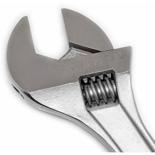 Adjustable Wrench, 15" L, 1-11/16" Max Width, Chrome Distribution Jean Lapalme