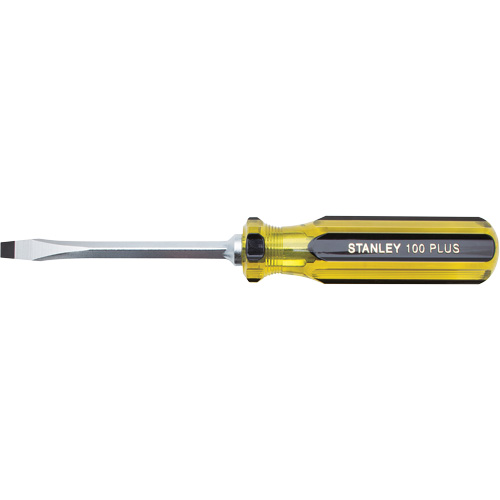 Tournevis pour &eacute;crous &agrave; fente 100 PLUS, Tige de 1/4", Carr&eacute;e, 8-3/16" lo, Prise en Plastique Distribution Jean Lapalme
