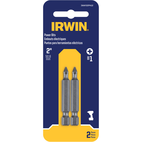 Power Bits, Phillips, #1 Tip, 1/4" Drive Size, 1-15/16" Length Distribution Jean Lapalme