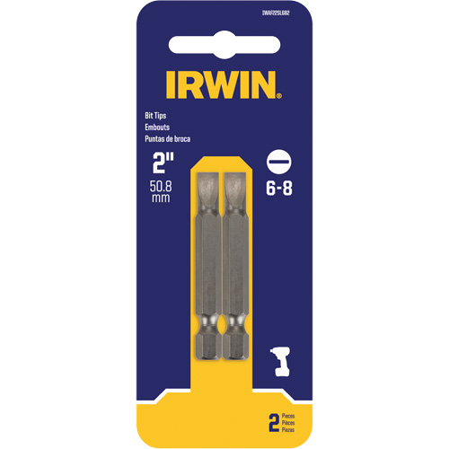 Power Bits, Slot, 6 - 8 Tip, 1/4" Drive Size, 2" Length Distribution Jean Lapalme