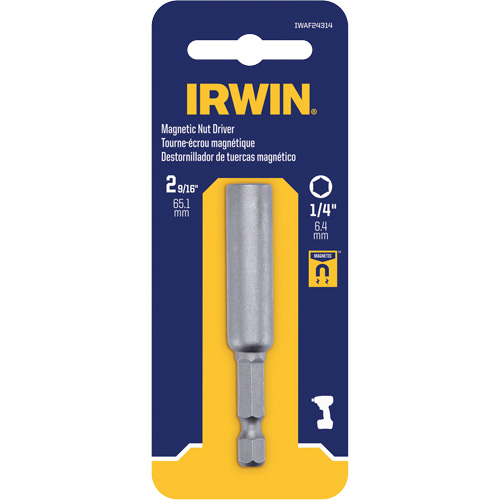 Nutsetter, 1/4" Tip, 1/4" Drive, 2-9/16" L, Magnetic Distribution Jean Lapalme