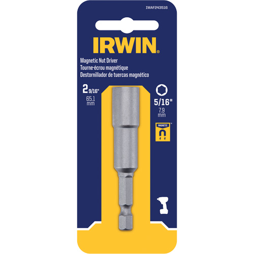 Tourne-&eacute;crou, Embout 5/16", Prise 1/4", 2-9/16" lo, Magn&eacute;tique Distribution Jean Lapalme