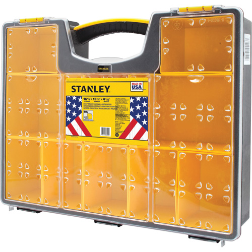Organisateur profond pour professionnel, 17-1/2" la x 4-1/2" p x 14" h, Noir/Jaune Distribution Jean Lapalme