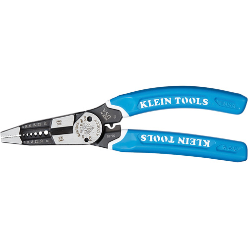 Outil polyvalent Klein-Kurve pour d&eacute;nuder, couper et sertir les fils, 8-1/4" lo, 8 - 20 AWG Distribution Jean Lapalme