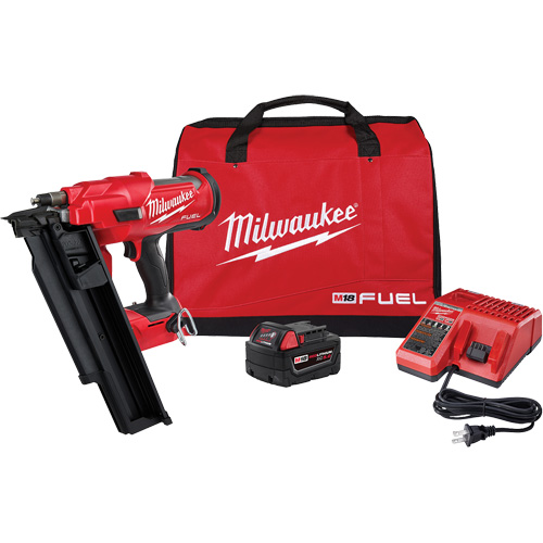 Ensemble de cloueuse de charpente &agrave; 21 degr&eacute;s M18 Fuel, 18 V, Lithium-ion Distribution Jean Lapalme