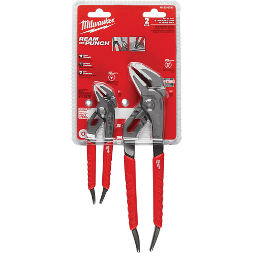 Jeu de pinces &agrave; m&acirc;choires droites 6" et 10" &agrave; prise Comfort Grip, 2 Morceaux Distribution Jean Lapalme