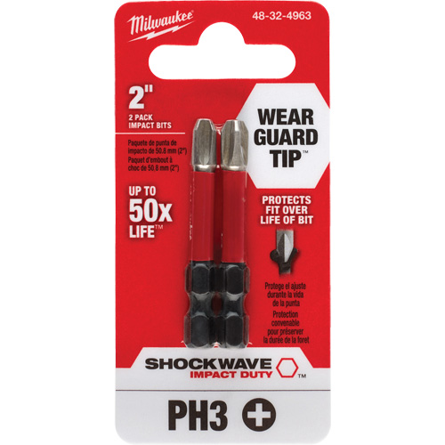 Shockwave Impact Duty Screwdriver Bit, Phillips, #3, 1/4" Drive Distribution Jean Lapalme