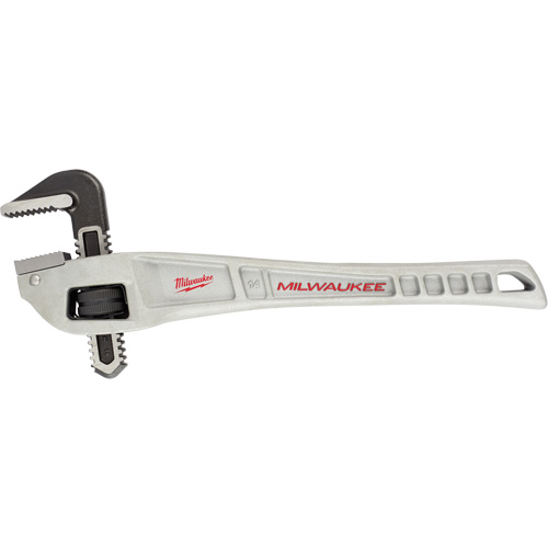 Cl&eacute; &agrave; tuyau coud&eacute;e en aluminium, Cap des m&acirc;choires 2", Longueur 14", Fini Rev&ecirc;tement en poudre, Prise Ergonomique Distribution Jean Lapalme