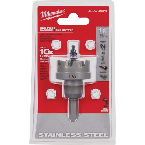 Scies-cloches au carbure monobloc, 1-3/8", Profondeur de la coupe de 3/16" Distribution Jean Lapalme