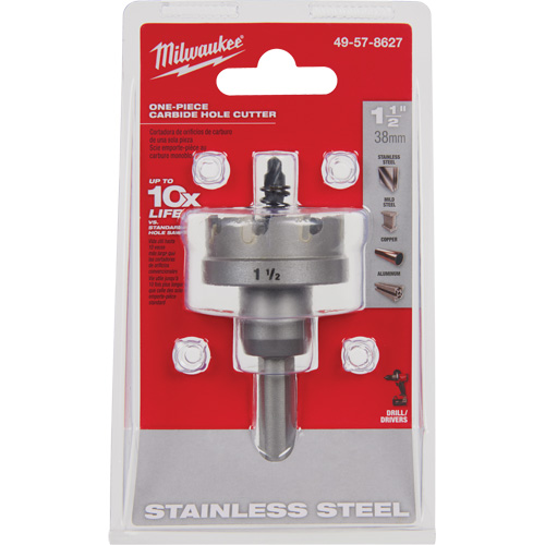 Scies-cloches au carbure monobloc, 1-1/2", Profondeur de la coupe de 3/16" Distribution Jean Lapalme
