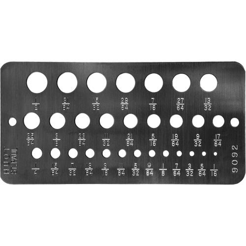 DRILLCO Fractional Sizes Drill Gauge Distribution Jean Lapalme