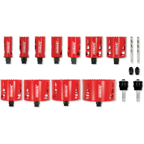 Plumber's Bi-Metal Hole Saw Set, 17 Pieces Distribution Jean Lapalme