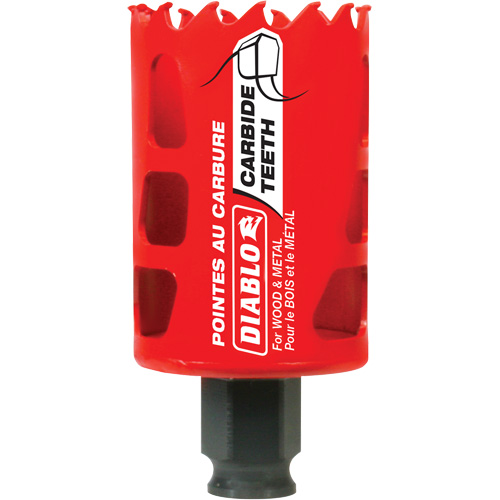 Scie cloche pour bois et m&eacute;tal, 1-3/4", Profondeur de la coupe 2-3/8", Carbure Distribution Jean Lapalme