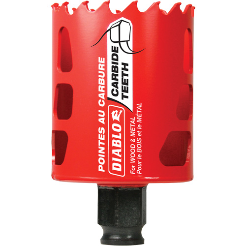 Wood & Metal Hole Saw, 2-1/8", 2-3/8" Depth of Cut, Carbide Distribution Jean Lapalme