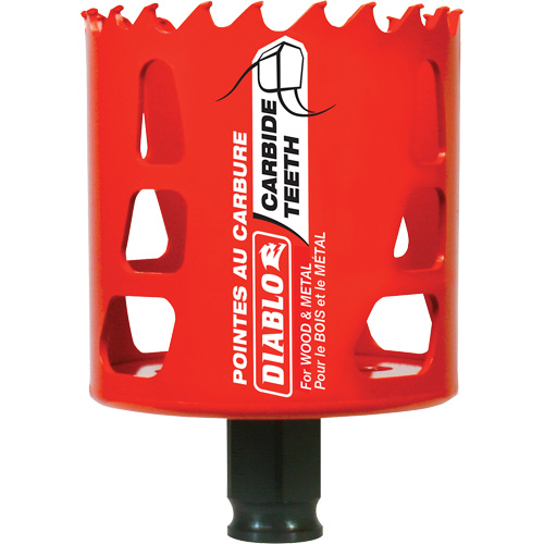 Wood & Metal Hole Saw, 2-9/16", 2-3/8" Depth of Cut, Carbide Distribution Jean Lapalme