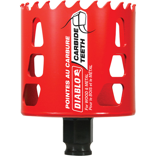 Scie cloche pour bois et m&eacute;tal, 2-3/4", Profondeur de la coupe 2-3/8", Carbure Distribution Jean Lapalme