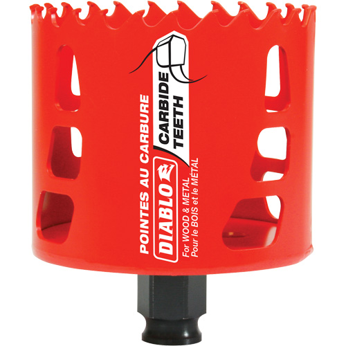 Wood & Metal Hole Saw, 3", 2-3/8" Depth of Cut, Carbide Distribution Jean Lapalme