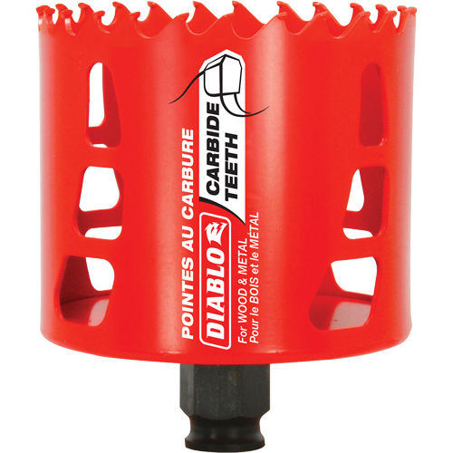 Wood & Metal Hole Saw, 3-1/8", 2-3/8" Depth of Cut, Carbide Distribution Jean Lapalme