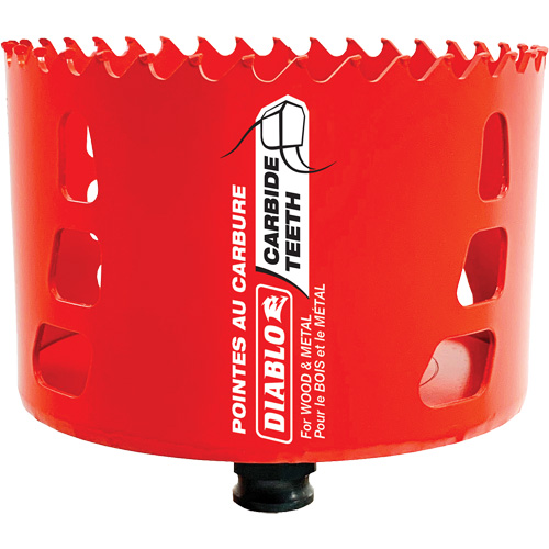 Scie cloche pour bois et m&eacute;tal, 4", Profondeur de la coupe 2-3/8", Carbure Distribution Jean Lapalme