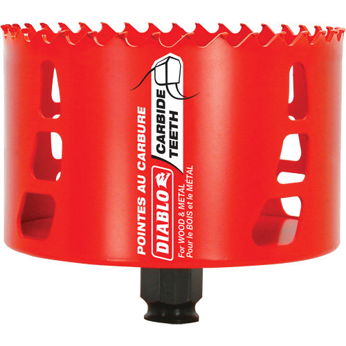 Wood & Metal Hole Saw, 4-1/8", 2-3/8" Depth of Cut, Carbide Distribution Jean Lapalme