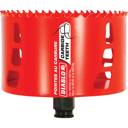 Wood & Metal Hole Saw, 4-1/4", 2-3/8" Depth of Cut, Carbide Distribution Jean Lapalme