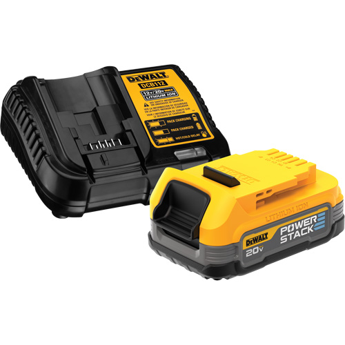 Max* Powerstack Compact Battery Kit & Charger, Lithium-Ion, 20 V, 1.7 A Distribution Jean Lapalme