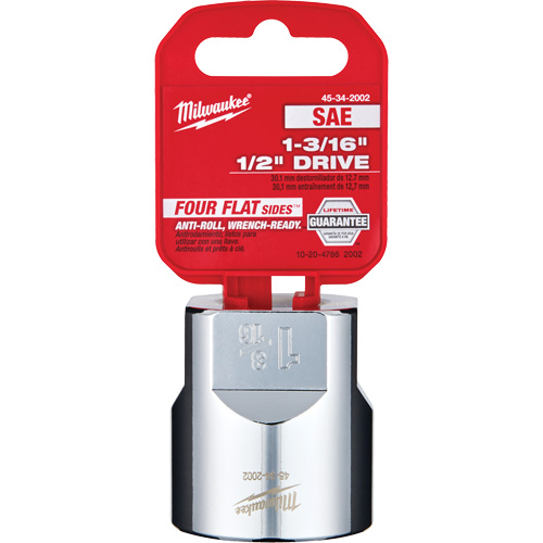 Prise SAE avec c&ocirc;t&eacute;s Four Flats, 1-3/16", Prise 1/2", 6 pans Distribution Jean Lapalme