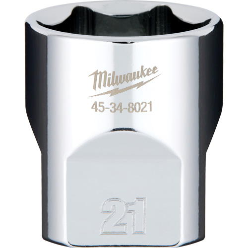 Metric Socket with Four Flat Sides, 21 mm, 3/8" Drive, 6 Points Distribution Jean Lapalme