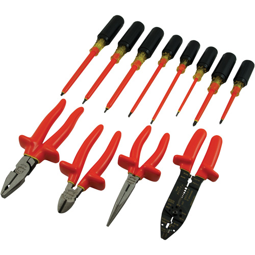 Jeu de pinces et tournevis isol&eacute;s, 1000 V, 12 Mcx Distribution Jean Lapalme