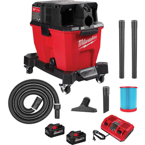 Aspirateur sec/humide sans fil &agrave; bloc-pile double M18 Fuel, 18 V, Capacit&eacute; 9 gal. Distribution Jean Lapalme