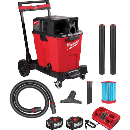 Aspirateur sec/humide sans fil &agrave; bloc-pile double M18 Fuel, 18 V, Capacit&eacute; 12 gal. Distribution Jean Lapalme