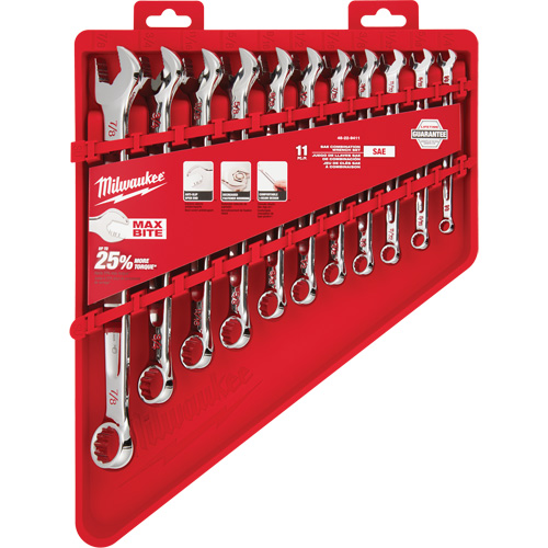 SAE Wrench Set, Combination, 11 Pieces, Imperial Distribution Jean Lapalme