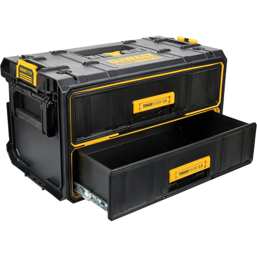 Unit&eacute; &agrave; deux tiroirs ToughSystem 2.0, 12-1/3" x 12-3/5", Noir/Jaune Distribution Jean Lapalme