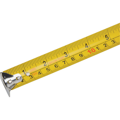 Ruban &agrave; mesurer, 1" x 16', Marques de goujon Imp&eacute;rial & m&eacute;trique Distribution Jean Lapalme