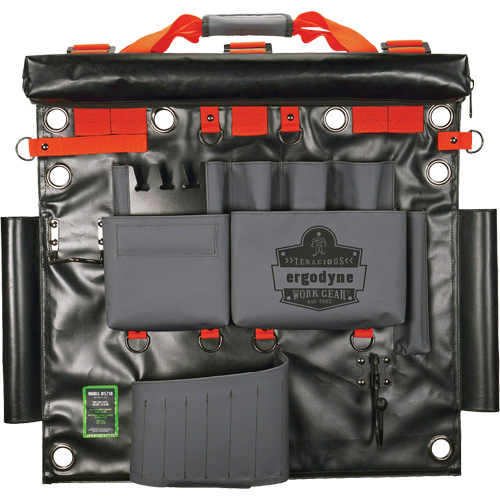 Sac &agrave; outils de camion nacelle avec points dancrage &agrave; outil, Nylon, 8 pochettes, Gris Distribution Jean Lapalme