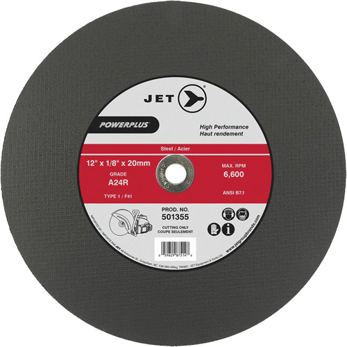 Meule &agrave; tronçonner PowerPlus A24R, 14" x 1/8", Arbre de 20 mm, Type 1, 5500 Tr/min Distribution Jean Lapalme