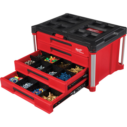 Boîte &agrave; outils avec 4 tiroirs PackOut, 16-3/10" x 22-1/5" x 14-3/10", Rouge Distribution Jean Lapalme