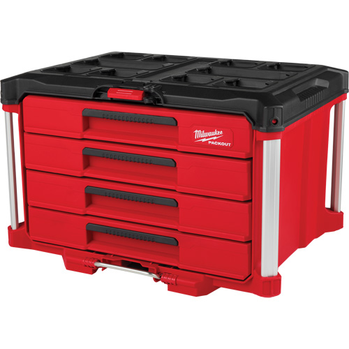 Boîte &agrave; outils avec 4 tiroirs PackOut, 16-3/10" x 22-1/5" x 14-3/10", Rouge Distribution Jean Lapalme