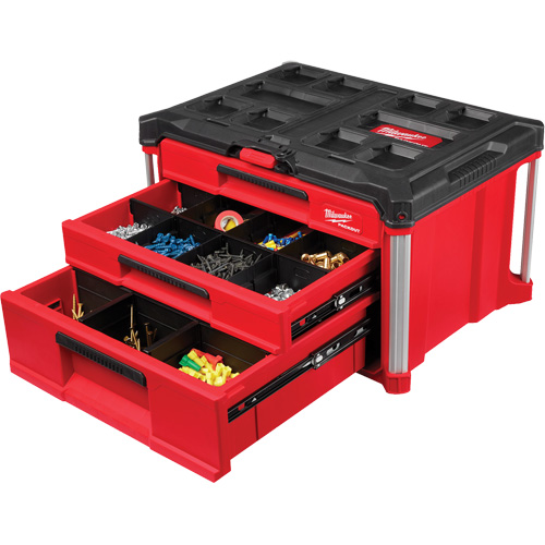 Boîte &agrave; outils avec 3 tiroirs PackOut, 16-3/10" x 22-1/5" x 14-3/10", Rouge Distribution Jean Lapalme