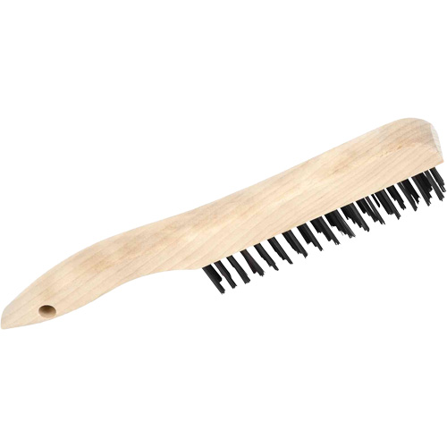 4SH Brosse &agrave; r&eacute;curer manuelle, Acier au carbone, 4 x 16 rangs de fils, Longueur 10" Distribution Jean Lapalme