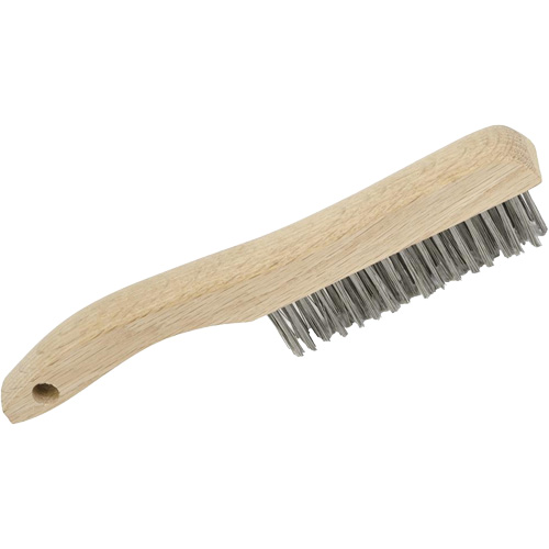 4SHSS Brosse &agrave; r&eacute;curer manuelle, Acier inoxydable, 4 x 16 rangs de fils, Longueur 10" Distribution Jean Lapalme