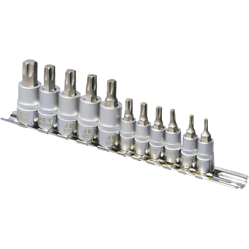 SS1438-11T Chrome Socket Bit Sets, Torx&reg;, 1/4"/3/8" Drive, 10 Pcs Distribution Jean Lapalme