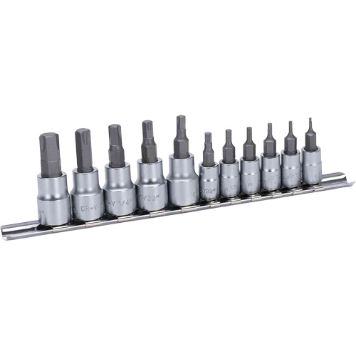 JHBS-11S Hextractor SAE Bit Socket Set, Hex, 1/4"/3/8" Drive, 11 Pcs Distribution Jean Lapalme