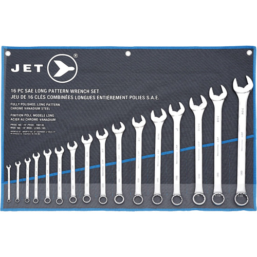 LCWS-16S Long Pattern Combination Wrench Sets, Combination, 16 Pieces, Imperial Distribution Jean Lapalme